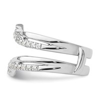 14K White Gold 0.38 Carat Lab Grown Diamond VS SI+ G+ Complete Twisted Ring Guard view 3