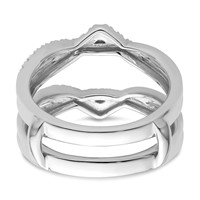 14K White Gold 0.38 Carat Lab Grown Diamond VS SI+ G+ Complete Twisted Ring Guard view 5