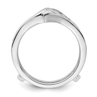 14K White Gold 0.62 Carat Lab Grown Diamond VS SI+ G+ Complete Ring Guard view 2