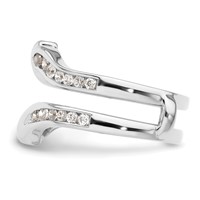 14K White Gold 0.62 Carat Lab Grown Diamond VS SI+ G+ Complete Ring Guard view 3