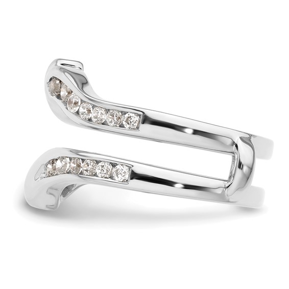 14K White Gold Diamond Guard
