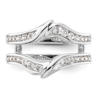14K White Gold 0.62 Carat Lab Grown Diamond VS SI+ G+ Complete Ring Guard view 4