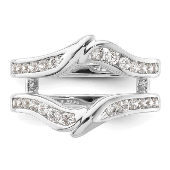 14K White Gold Diamond Guard