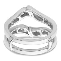 14K White Gold 0.62 Carat Lab Grown Diamond VS SI+ G+ Complete Ring Guard view 5