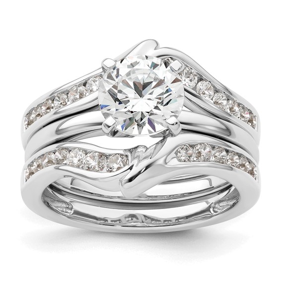 14K White Gold Diamond Guard