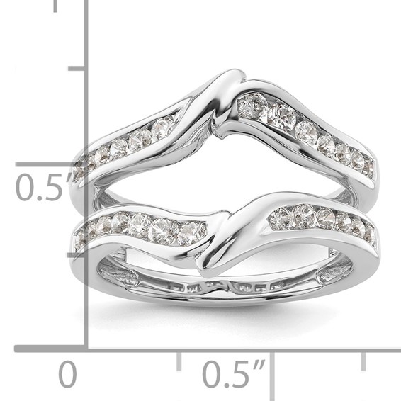 14K White Gold Diamond Guard