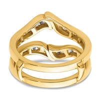14K Yellow Gold 0.62 Carat Lab Grown Diamond VS SI+ G+ Complete Ring Guard view 5
