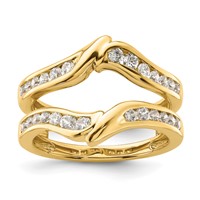 14K Yellow Gold 0.62 Carat Lab Grown Diamond VS SI+ G+ Complete Ring Guard view 1
