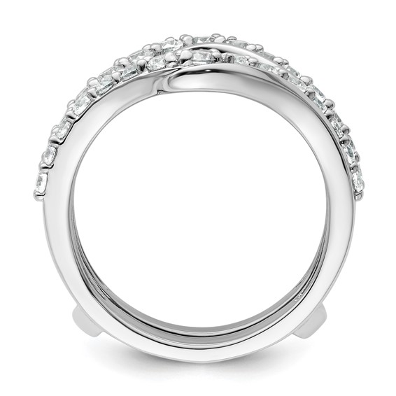 14k White Gold 1 carat Lab Grown Diamond VS+ F+ Complete Ring Guard