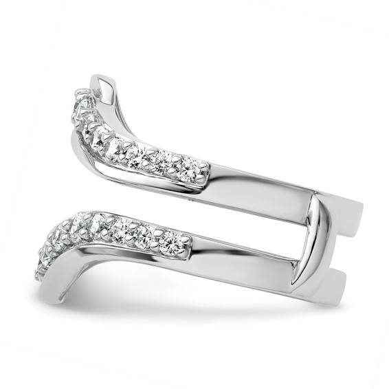 14k White Gold 1 carat Lab Grown Diamond VS+ F+ Complete Ring Guard