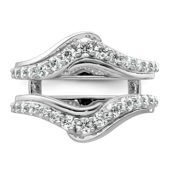 14k White Gold 1 carat Lab Grown Diamond VS+ F+ Complete Ring Guard