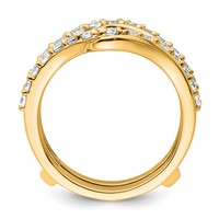 14K Yellow Gold 1 Carat Lab Grown Diamond VS+ F+ Complete Ring Guard view 2