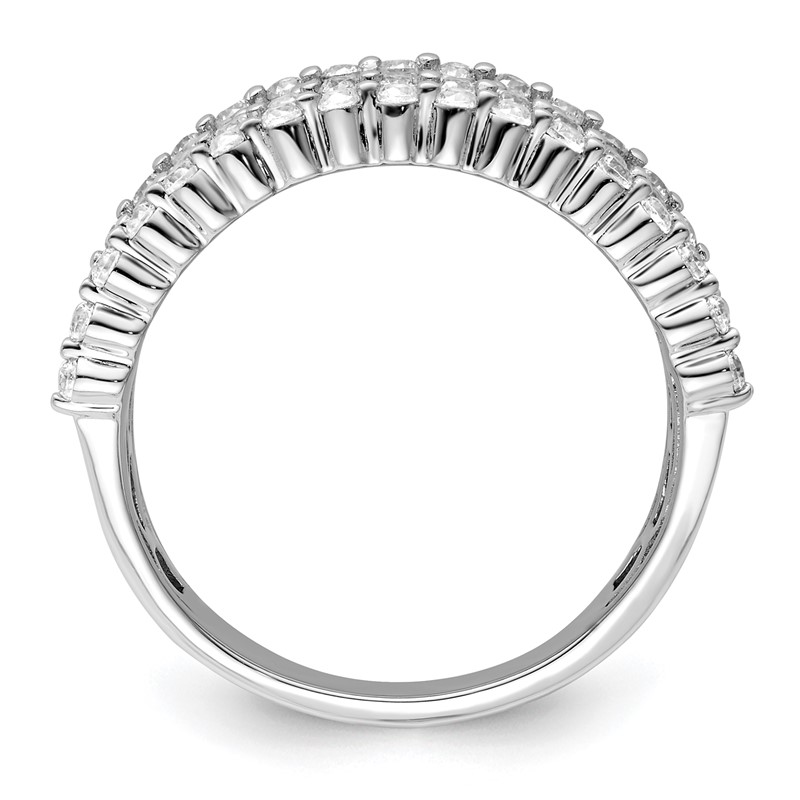 14k White Gold 1 1/2 carat Lab Grown Diamond VS/SI+ G+ Complete Fashion Band