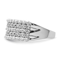 14K White Gold 1.50 Carat Lab Grown Diamond VS SI+ G+ Complete Fashion Band view 3