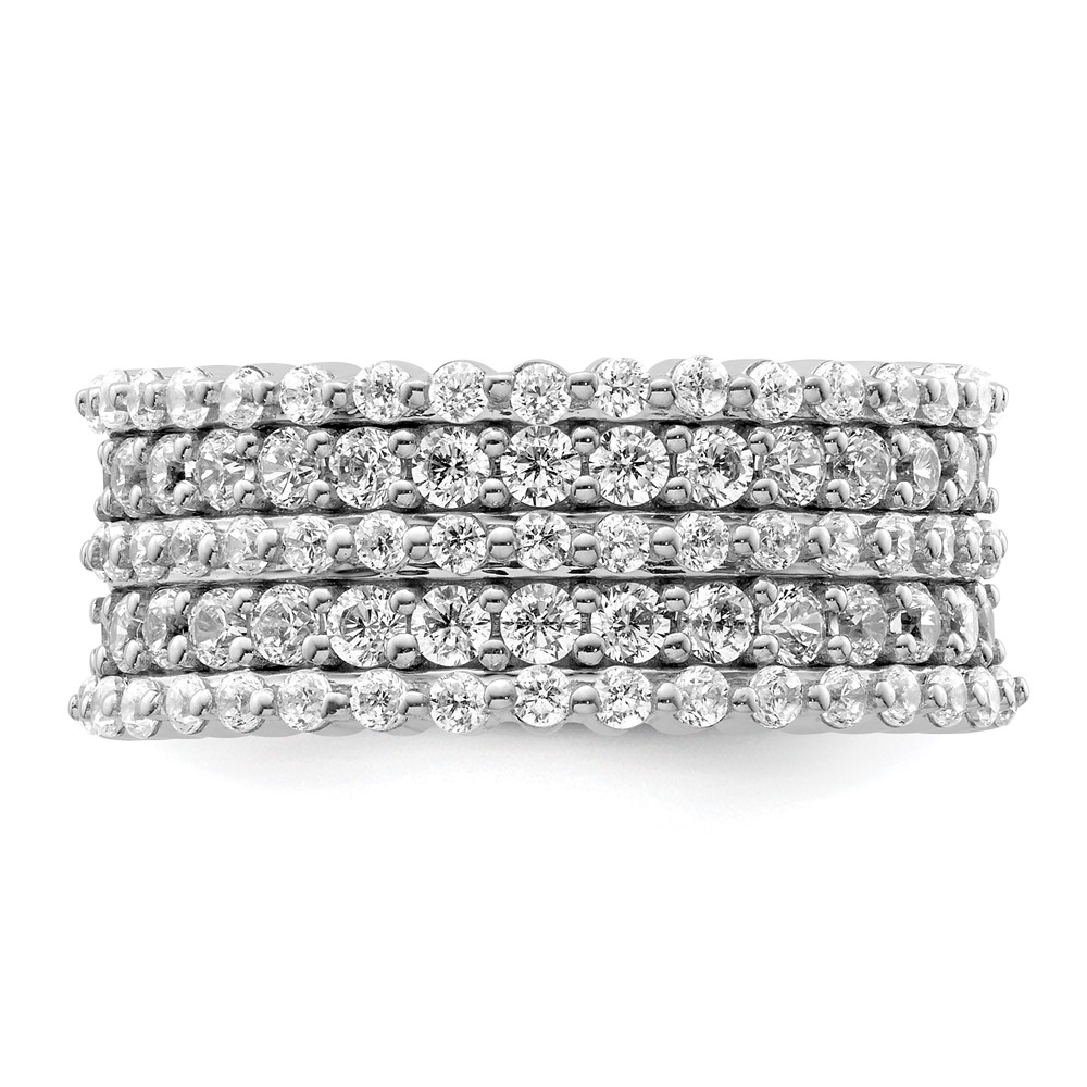 14k White Gold 1 1/2 carat Lab Grown Diamond VS/SI+ G+ Complete Fashion Band (RM9331-150-7WLG)