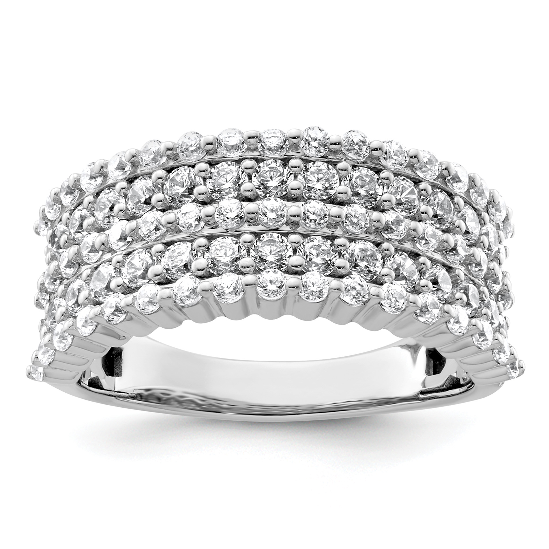 14k White Gold 1 1/2 carat Lab Grown Diamond VS/SI+ G+ Complete Fashion Band (RM9331-150-7WLG)