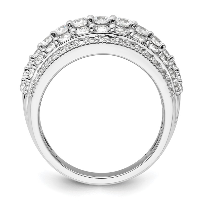 14k White Gold 1 1/2 carat Lab Grown Diamond VS/SI+ G+ Complete Fashion Ring