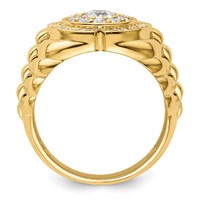 IBGoodman 10K Yellow Gold 1.20 Carat Lab Grown Diamond VS SI+ G+ Complete Men's Cluster Ring view 2