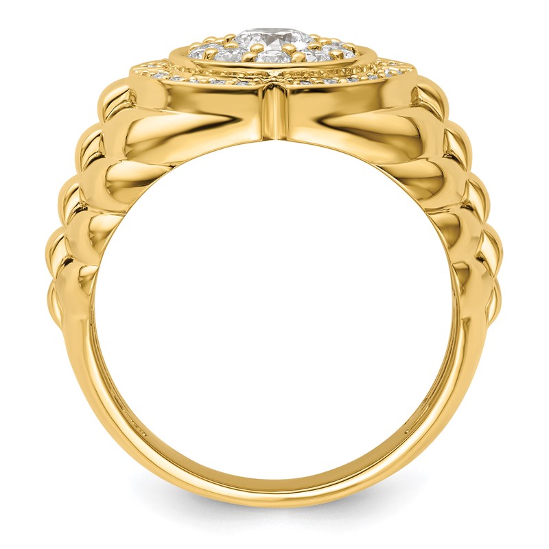 IBGoodman 10k 1 1/5 carat Lab Grown Diamond VS/SI+ G+ Complete Men's Cluster Ring