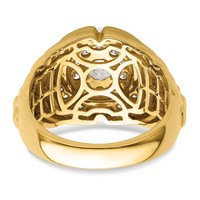 IBGoodman 10K Yellow Gold 1.20 Carat Lab Grown Diamond VS SI+ G+ Complete Men's Cluster Ring view 5