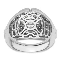 IBGoodman 10K White Gold 1.20 Carat Lab Grown Diamond VS SI+ G+ Complete Men's Cluster Ring view 5