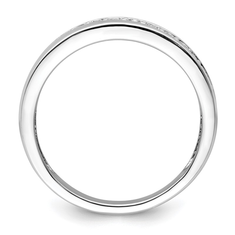 True Origin 14k White Gold Men's 3/8 carat Lab Grown Diamond VS D E F Band