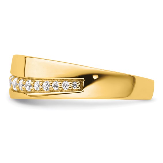 True Origin 14K Yellow Gold Men's 3/8 carat Lab Grown Diamond VS+ F+ Complete Band