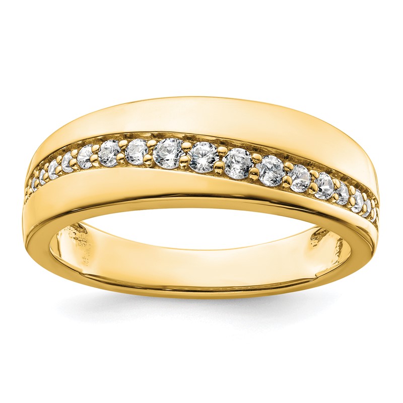 True Origin 14k Men's 3/8 carat Lab Grown Diamond VS D E F Band