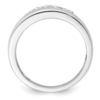 True Origin 14K White Gold Men's 0.25 Carat Lab Grown Diamond VS+ F+ Complete Band view 2