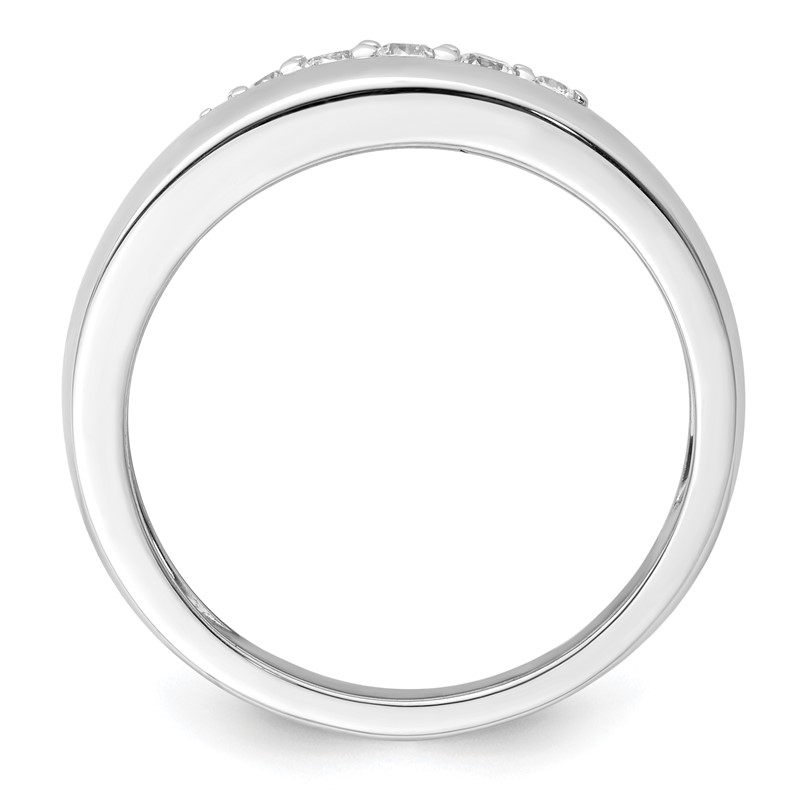 True Origin 14k White Gold Men's 1/4 carat Lab Grown Diamond VS D E F Band