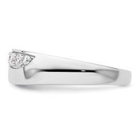 True Origin 14K White Gold Men's 0.25 Carat Lab Grown Diamond VS+ F+ Complete Band view 3