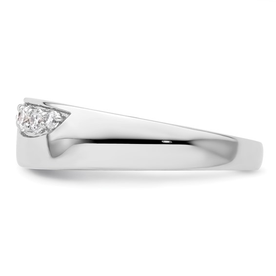 True Origin 14K White Gold Men's 1/4 carat Lab Grown Diamond VS+ F+ Complete Band
