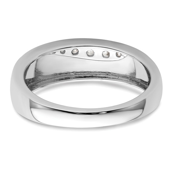 True Origin 14K White Gold Men's 1/4 carat Lab Grown Diamond VS+ F+ Complete Band