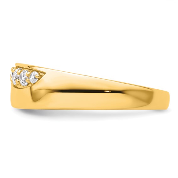 True Origin 14K Yellow Gold Men's 1/4 carat Lab Grown Diamond VS+ F+ Complete Band