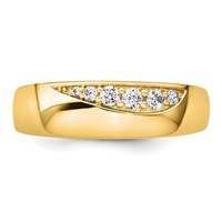 True Origin 14K Yellow Gold Men's 0.25 Carat Lab Grown Diamond VS+ F+ Complete Band view 4