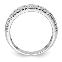 True Origin 14K White Gold Men's 0.50 Carat Lab Grown Diamond VS+ F+ Complete Band view 2