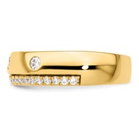 True Origin 14K Yellow Gold Men's 0.50 Carat Lab Grown Diamond VS+ F+ Complete Band view 3