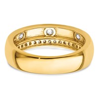 True Origin 14K Yellow Gold Men's 0.50 Carat Lab Grown Diamond VS+ F+ Complete Band view 5