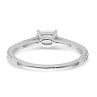 14K White Gold 0.75 Carat Lab Grown Diamond VS SI+ G+ East-West Oval Complete Engagement Ring view 5