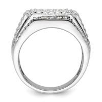 IBGoodman 14K White Gold 0.88 Carat Lab Grown Diamond VS SI+ G+ Men's Ring view 2