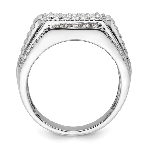IBGoodman 14k White Gold 7/8 carat Lab Grown Diamond VS/SI+ G+ Men's Ring