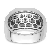 IBGoodman 14K White Gold 0.88 Carat Lab Grown Diamond VS SI+ G+ Men's Ring view 5