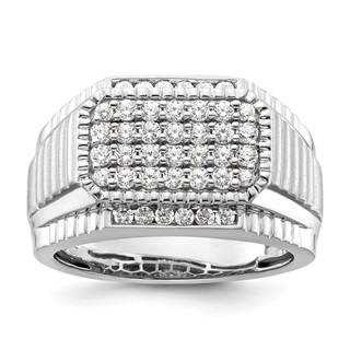 IBGoodman 14k White Gold 7/8 carat Lab Grown Diamond VS/SI+ G+ Men's Ring