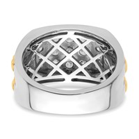 IBGoodman 14K Two-Tone 1.20 Carat Lab Grown Diamond VS SI+ G+ Men's Ring view 5