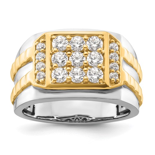 IBGoodman 14K Two-Tone 1.20 Carat Lab Grown Diamond VS SI+ G+ Men's Ring