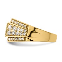 IBGoodman 14K Yellow Gold 1.38 Carat Lab Grown Diamond VS SI+ G+ Men's Ring view 3