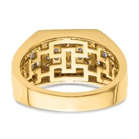 IBGoodman 14K Yellow Gold 1.38 Carat Lab Grown Diamond VS SI+ G+ Men's Ring view 5