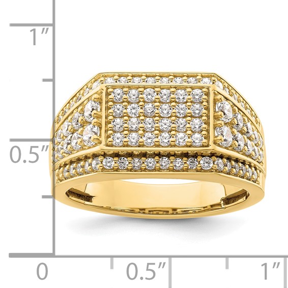 IBGoodman 14k 1 3/8 carat Lab Grown Diamond VS/SI+ G+ Men's Ring