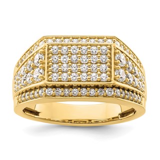 IBGoodman 14k 1 3/8 carat Lab Grown Diamond VS/SI+ G+ Men's Ring