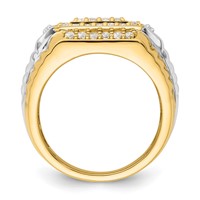 IBGoodman 14K Two-Tone 1 Carat Lab Grown Diamond VS SI+ G+ Men's Ring view 2
